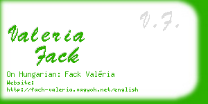 valeria fack business card